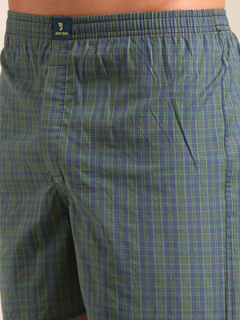 3 Pack Checked Cotton Boxers